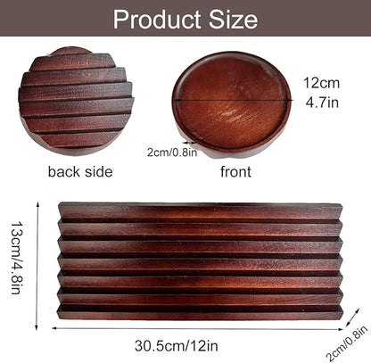 Horizontal Pen Holder for Desk, Walnut Pen Holder with 5 Compartments,Pen Tray Office Accessory, Teacher Gifts, Suitable for School, Home,Pen Tray for Desk (Walnut)