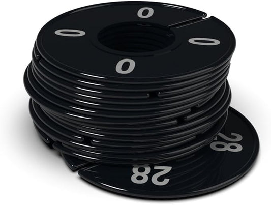 Sets of Women's Clothing Round Rack Size Dividers (Sizes 0-28 Even) and Quantities Available … (45, Black with White Print)