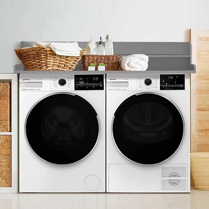 Royxen Laundry Countertop with Storage Universal Fit, Washer and Dryer Countertop with Shelf, Laundry Room Storage, 2-Tier Shelf (Grey)