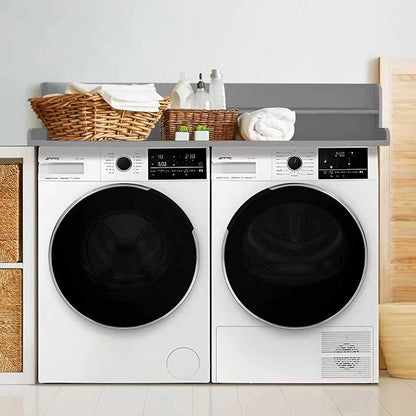 Royxen Laundry Countertop with Storage Universal Fit, Washer and Dryer Countertop with Shelf, Laundry Room Storage, 2-Tier Shelf (Grey)