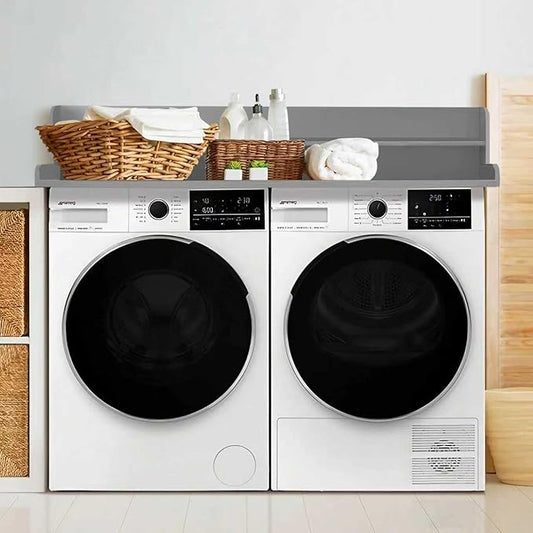 Royxen Laundry Countertop with Storage Universal Fit, Washer and Dryer Countertop with Shelf, Laundry Room Storage, 2-Tier Shelf (Grey)
