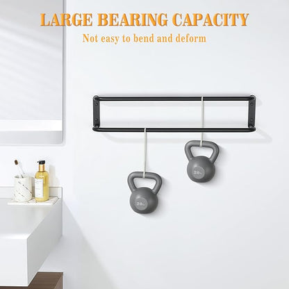 Alise Double Towel Bar,28 Inch Towel Racks for Bathroom, SUS304 Stainless Steel Towel Bar for Bathroom Wall,Quick Drying Bathroom Towel Holder Bath Towel Hanger,Matte Black