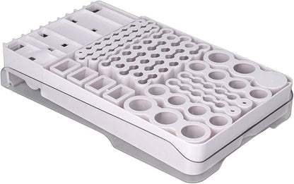 Battery Organizer Storage Box with Tester,Clear Lid Battery Organizer Storage Case Holder Holds 93 Batteries Battery Storage Box Battery Carrying Case（Batteries are Not Included）