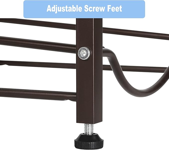 HAITRAL Water Gallon Jug Holder, 4 Tiers Heavy Duty Water Bottle Buddy Display Rack, Black Brown