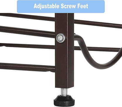 HAITRAL Water Gallon Jug Holder, 4 Tiers Heavy Duty Water Bottle Buddy Display Rack, Black Brown