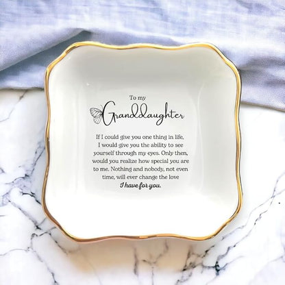 Granddaughter Gift, Ring Dish, Gift for Granddaughter, Granddaughter Birthday Gift, Granddaughter Wedding Day Gift, Gift from Grandma, Granddaughter Present, to My Granddaughter