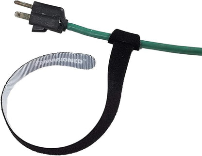 Reusable Cable Ties Large and Strong Gripping Jumbo Size 3/4" x 16" for Large Bundles of Cables - 10 Pack (Black)