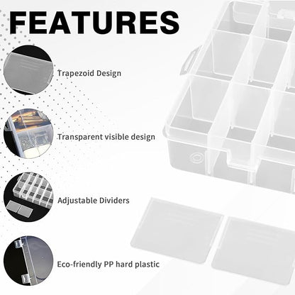 OALCQ 36 Grids Bead Organizer Box Tackle Box Organizers and Storage Rock Collection Boxes Plastic Organizer Boxes