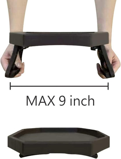 Sofa Arm Clip Table, Armrest Tray Table, Drinks/Remote Control/Snacks Holder … (Platic, Brown)