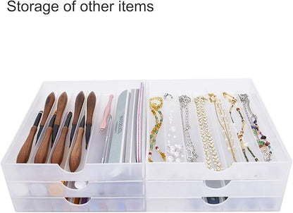 Craft Organizers and Storage, Pencil, Crayon, Marker, Pen Organizer, Pen Holder, Pen Tray Storage with Gel Pens, Fountain Pens, Chalk for Office, Art & Craft Room - 8Pack