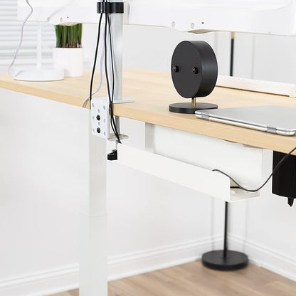 VIVO Under Desk 17 inch Cable Management Tray, Cord Organizer, Home Office Desk Accessories, White, DESK-AC06-1CW