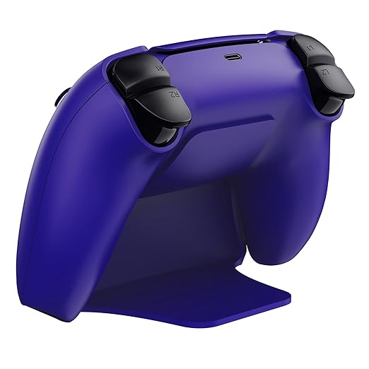 PlayVital Controller Display Stand for ps5, Gamepad Accessories Desk Holder for ps5 Controller with Rubber Pads - Galactic Purple