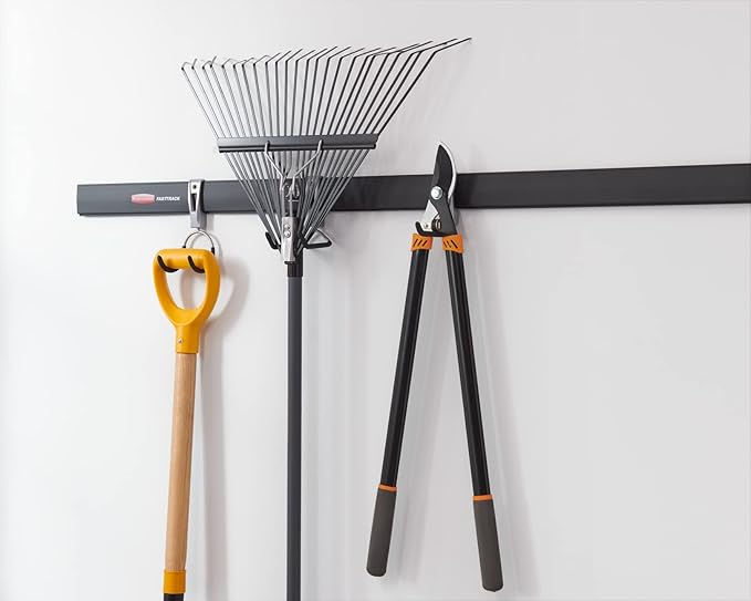 Rubbermaid FastTrack Cord Hook Garage Organization and Storage Heavy Duty Storage for Coolers/Cords/Ropes/Hoses