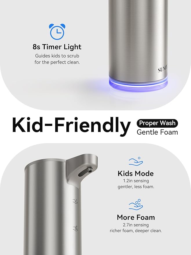 SUNLY X8 Foam Soap Dispenser (Sliver)