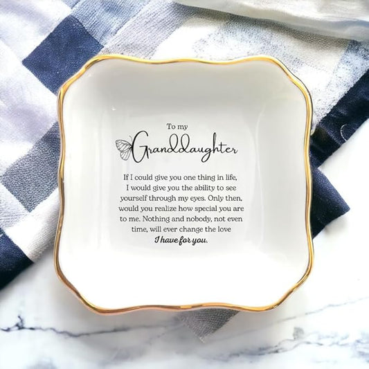 Granddaughter Gift, Ring Dish, Gift for Granddaughter, Granddaughter Birthday Gift, Granddaughter Wedding Day Gift, Gift from Grandma, Granddaughter Present, to My Granddaughter