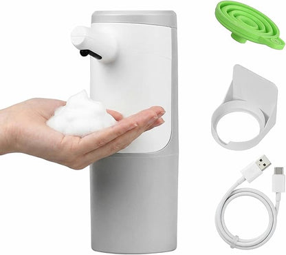 WEALTHYHEART Automatic Soap Dispenser Touchless 15.2oz with Smart Sensor, USB Rechargeable, Hands Free Soap Dispenser for Bathroom & Kitchen