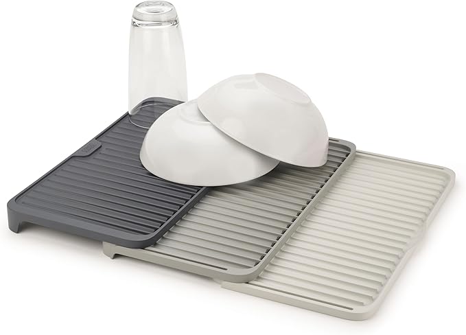 Joseph Joseph Tier Expandable Draining Board, Dish Rack Drainer, Plastic, Grey