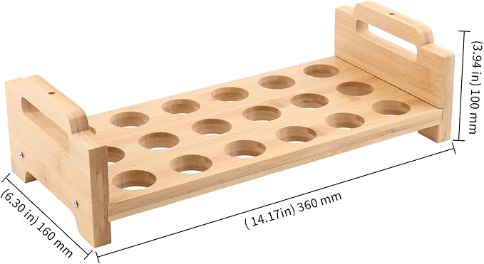 KEILEOHO 2 Pack Egg Holder Countertop, Stackable Wooden Egg Holder for 36 Fresh Eggs - Farmhouse Kitchen Countertop Organizer, Bamboo Display Rack Fits Duck Chicken Eggs