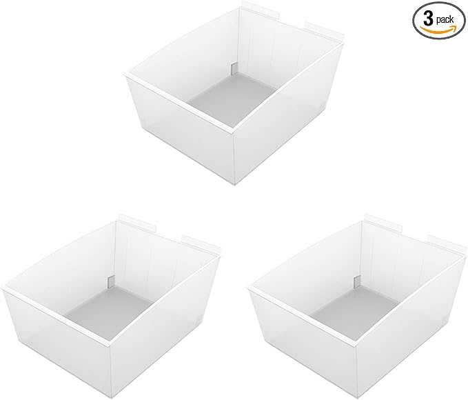 Proslat 3230 Probin Storage Bin Designed for PVC Slatwall, Large, 3-Pack
