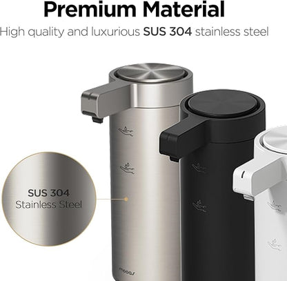 Automatic Liquid Soap Dispenser Stainless Steel Touchless Hand Soap Dispenser with Waterproof IPX5 Motion Sensor Dish Soap Dispenser for Kitchen Bathroom (Rechargeable (Black))