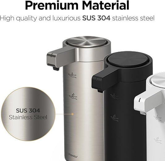Automatic Liquid Soap Dispenser Stainless Steel Touchless Hand Soap Dispenser with Waterproof IPX5 Motion Sensor Dish Soap Dispenser for Kitchen Bathroom (Rechargeable (Black))