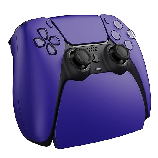 PlayVital Controller Display Stand for ps5, Gamepad Accessories Desk Holder for ps5 Controller with Rubber Pads - Galactic Purple