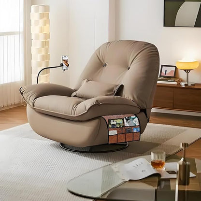 Ntomtuex PU Leather Remote Control Holder for Sofa Armrest Organizer Non-Slip Arm Chair Caddy for Recliner Sofa Caddy Storage with 6 Pockets for Glass Phone TV Remote Control Magazines, Brown