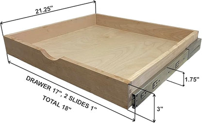 COUVER DIY Non-Assembled Birch Wood, Pull-Out Cabinet Organizers, Under Sink Organizers for Bathroom & Kitchen, Cabinet Slide-Out Organizers and Storage, Soft Closed Rail, 18 inch