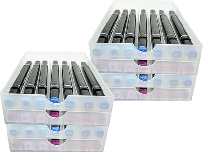 Craft Organizers and Storage, Pencil, Crayon, Marker, Pen Organizer, Pen Holder, Pen Tray Storage with Gel Pens, Fountain Pens, Chalk for Office, Art & Craft Room - 8Pack