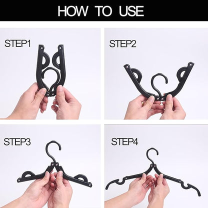 Travel Hangers for Cruise Foldable Hangers - Portable Folding Clothes Hangers Travel Accessories Foldable Clothes Drying Rack Cruise Essentials 6pcs