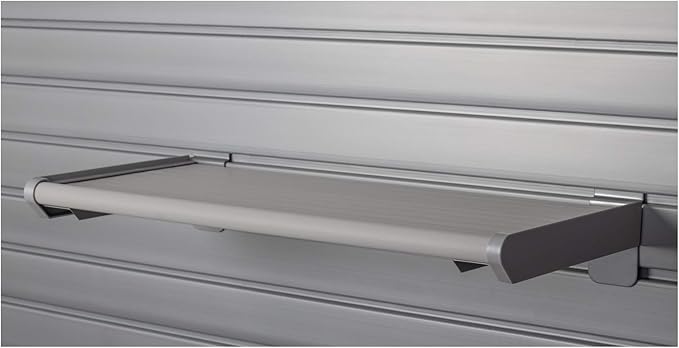 HandiWall Resin Shelf - 24" with Metal Slatwall Brackets (Gray)