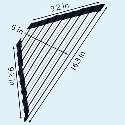 Roll Up Dish Drying Rack and Triangle Dish Drying Rack for Sink,over the Sink Dish Drying Rack , Kitchen Corner Dishes Drainer Mat, Foldable Stainless Steel Corner Sink Rack for Kitchen (Triangle)