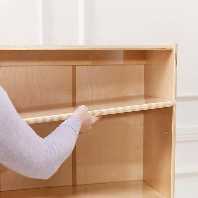 ECR4Kids Classic Bookcase, 36in, Adjustable Shelves, Natural
