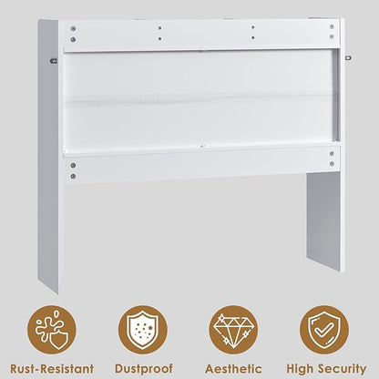 Desktop Bookshelf, Wooden Desk Storage Hutch with 5 Shelves, 3-Tier Desktop Display Organizer Rack for Office Home (White, 5 Shelves B)