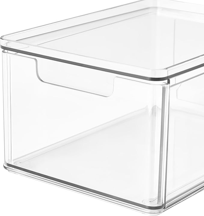 Simply Tidy Clear Stackable Storage Drawer - Waterproof & Dustproof Organizer with Non-Slip Base for Craft, Office & Home Supplies, 1 Pack