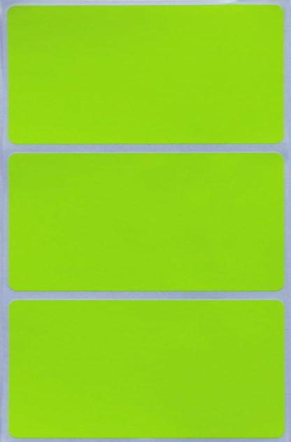 Royal Green Rectangular Stickers Color-Coding Labels for Organizing, Moving, and Storage Boxes 4" x 2" Stickers to Write On Name Tags, 300-Pack (Neon Yellow)