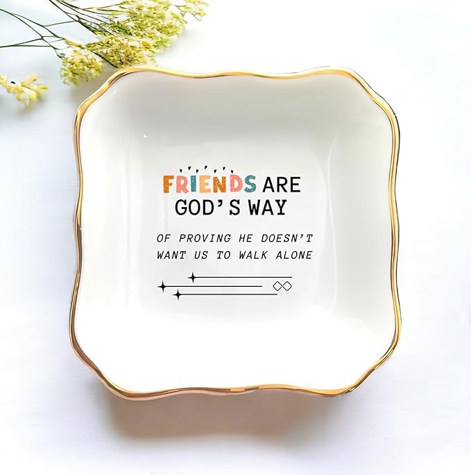 HatafaFurni Wedding Day Gift for Mom, Mother of Groom, Father of Groom, Sister and Sister in law, Aunt ; Ring Dish, Jewelry Dish on the Wedding, Birthday, Christmas (Friend Gifts)