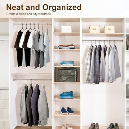 HOUSE DAY Black Plastic Hangers 100 Pack, Plastic Clothes Hangers with Built-in Hooks, Durable and Strong Coat Hangers for Closet, Space Saving Clothing Hanger for Shirts, Coats, Skirt, Dress