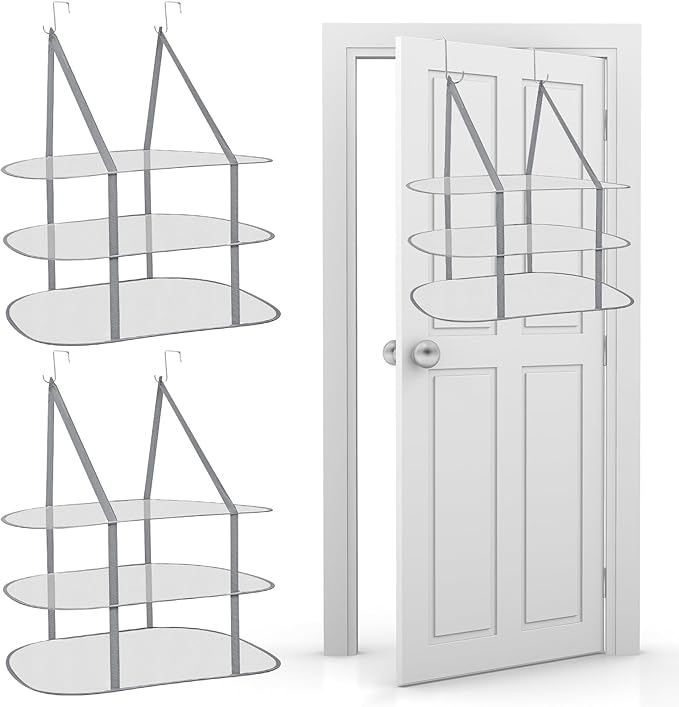 2 Pack 3 Tier Foldable Sweater Drying Rack Over The Door Drying Rack with Hooks Flat Drying Rack Large Laundry Clothes Dry Hanger Mesh for Apartments Indoor