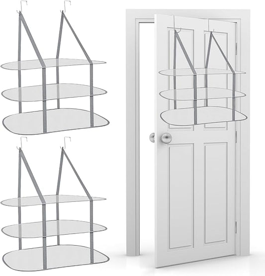 2 Pack 3 Tier Foldable Sweater Drying Rack Over The Door Drying Rack with Hooks Flat Drying Rack Large Laundry Clothes Dry Hanger Mesh for Apartments Indoor