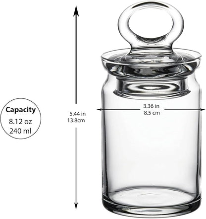 Spice Jar with Airtight Glass Lid, Nuts, Jam or Coffee Beans Jar, Jar for Kitchen Storage and Laundry Room Organization 8 oz