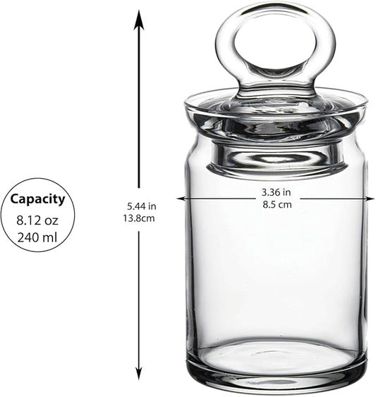 Spice Jar with Airtight Glass Lid, Nuts, Jam or Coffee Beans Jar, Jar for Kitchen Storage and Laundry Room Organization 8 oz