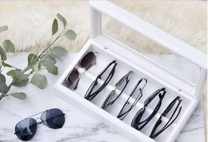 OYOBox Maxi Luxury Eyewear Organizer, Lacquered Wood Box for Glasses + Sunglasses