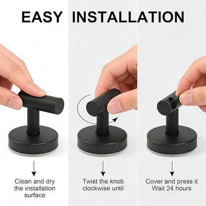 HYLEBOR 8 Pack Suction Cup Hooks for Shower, No-Drill Removable Shower Hooks, Towel Hooks for Bathrooms, for Glass Tile Mirror & Window, Matte Black