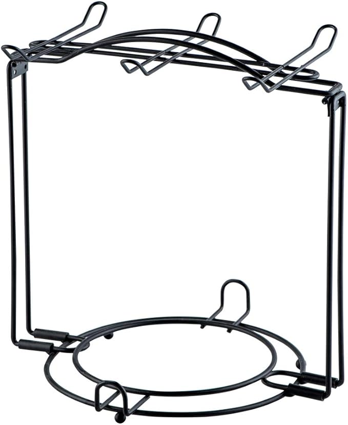 YOLIFE Tea Cup Holder for Countertop, Metal Cup and Saucer Display Stand, Foldable Tea Station Organizer, Espresso Coffee Cups Rack for Home or Bar Decor