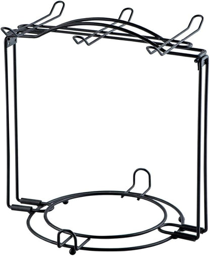 YOLIFE Tea Cup Holder for Countertop, Metal Cup and Saucer Display Stand, Foldable Tea Station Organizer, Espresso Coffee Cups Rack for Home or Bar Decor