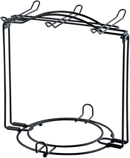 YOLIFE Tea Cup Holder for Countertop, Metal Cup and Saucer Display Stand, Foldable Tea Station Organizer, Espresso Coffee Cups Rack for Home or Bar Decor