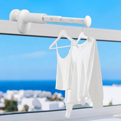 Travel Drying Rack for Clothes, Small Over The Door Airer Travel Clothing Hanger Mini Portable Hanging Rack with Retractable Rod for RV Dorm Hotel Laundry Apartment Doors Window Frames
