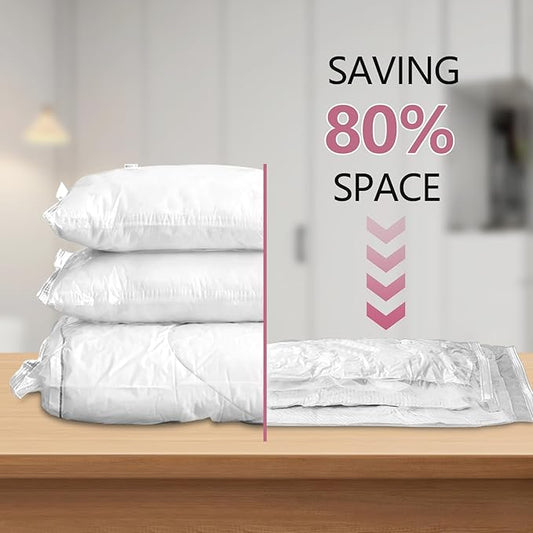 Vacuum Seal Bags for Clothing Travel, 16 Pack Space Saver Vacuum Storage Bags with Electric Pump,Portable Compression Sealer for Clothes,Blankets,Bedding & Travel Essentials,Good for Luggage Packing