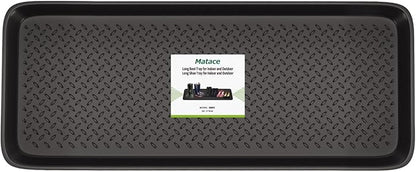 Matace 1 Pack Rubber Large Boot Tray for Entryway,Long Shoe Tray,Slim Boot Mat for Indoor and Outdoor Use, 16x40 in (Pack of 1)